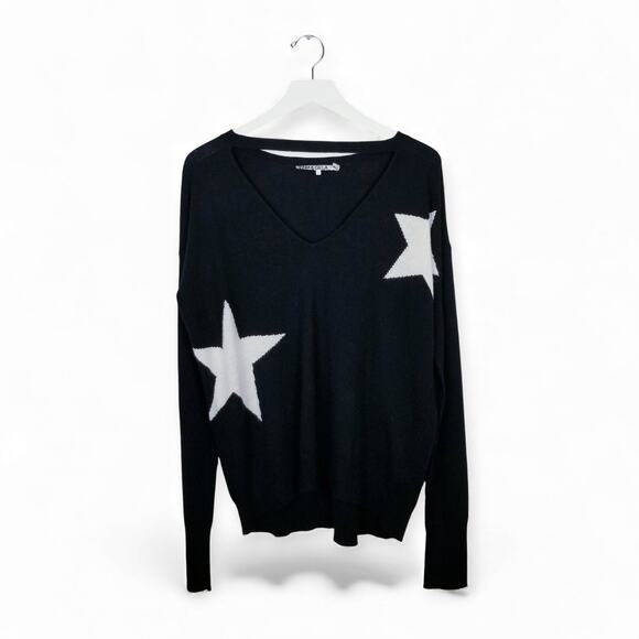 PAM & GELA + REVOLVE Stars Intarsia Wool & Cashmere Blend Knit Sweater - Large - Picture 4 of 9